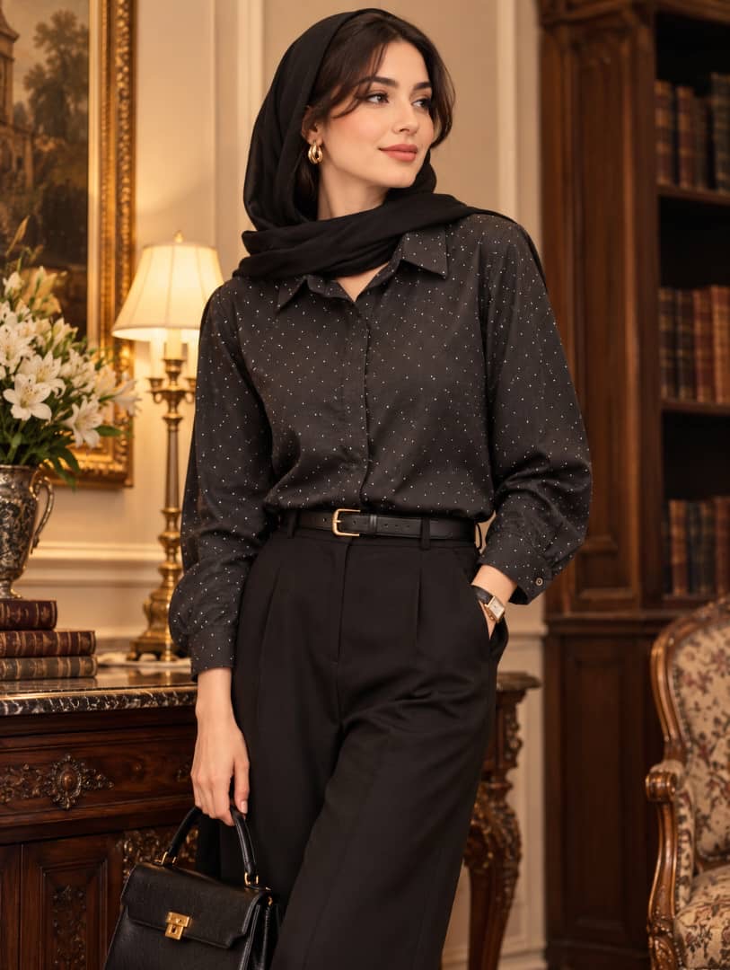 شومیز نگین دار
